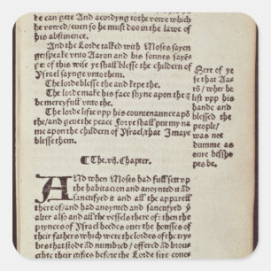 Old Testament text page Square Sticker