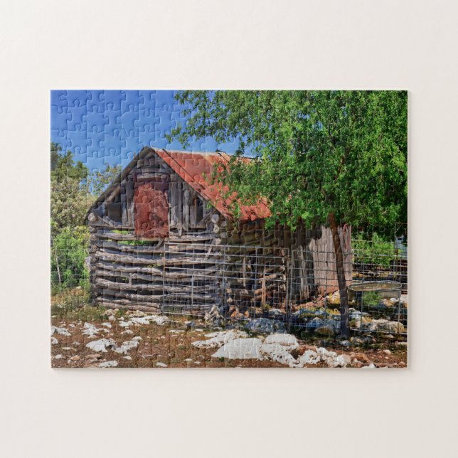 Old Texas Barn. Jigsaw Puzzle (Horizontal)