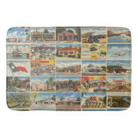 Old Texas Postcards Bath Mat