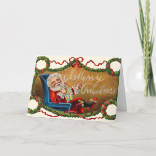 Old Time Christmas Card Santa