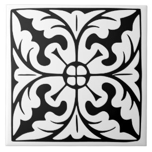 Old Time Classic: Black and White Traditional Tile