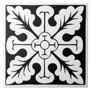 Old Time Classic: Black and White Traditional Tile