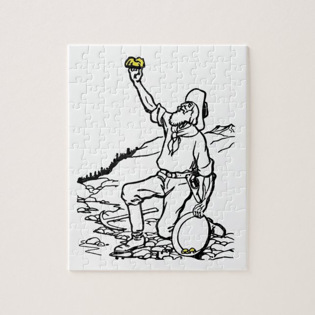 Old Time Gold Miner Prospector Jigsaw Puzzle (Vertical)