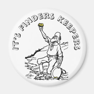 Old Time Gold Prospector Magnet