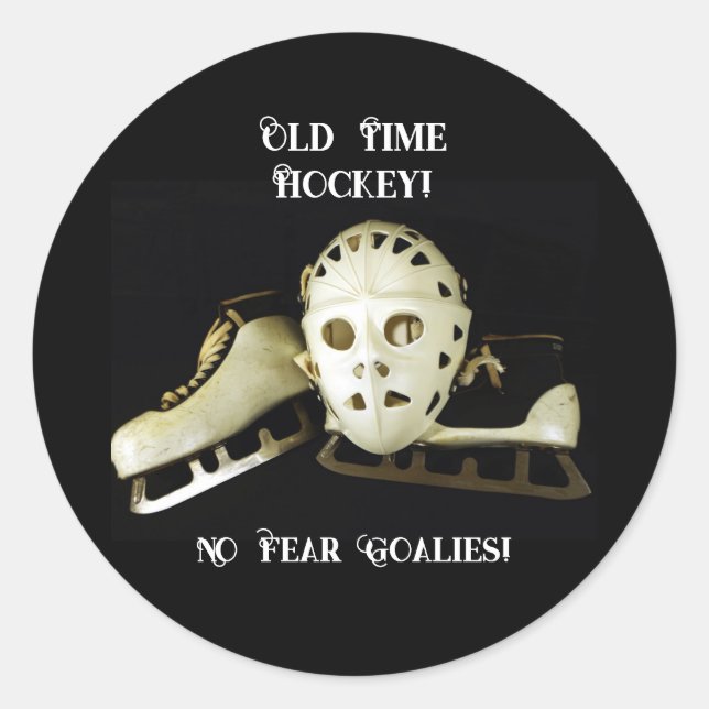 Old Time Hockey! Classic Round Sticker (Front)