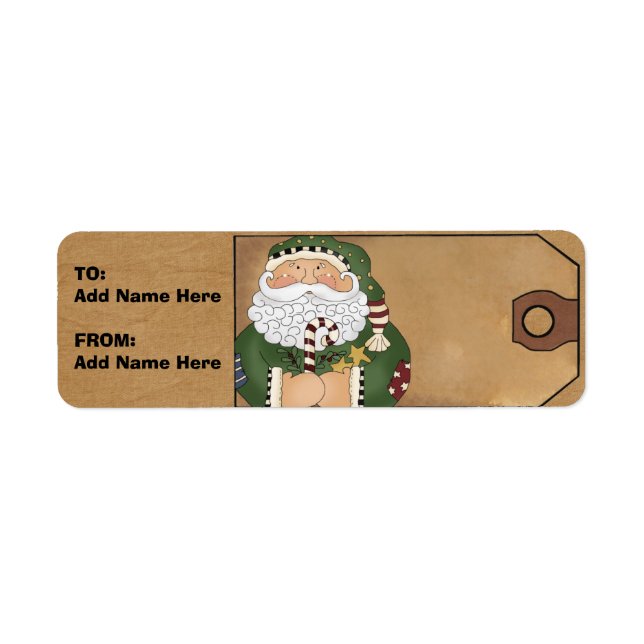 Old Time Santa Gift Labels (Front)