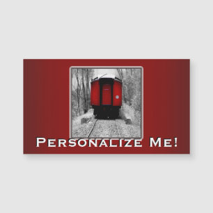 Old Time Steam Train Red and Black