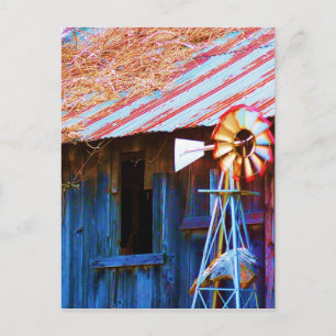 Old-time Windmill Postcard