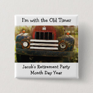 Old Timer Antique Truck Occasion Pin Badge
