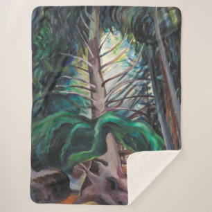 Old Timer Emily Carr Sherpa Blanket