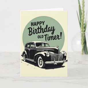 Old Timer Vintage Car Card