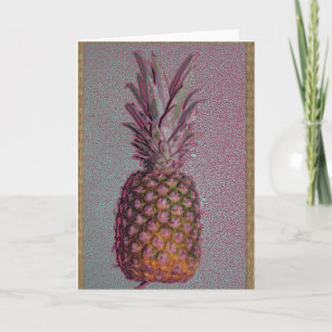 Old timey pineapple greeting card