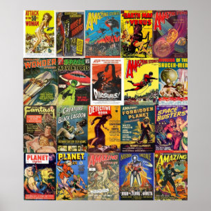 Old timey pulps poster