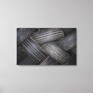 Old Tires for Recycling Canvas Print