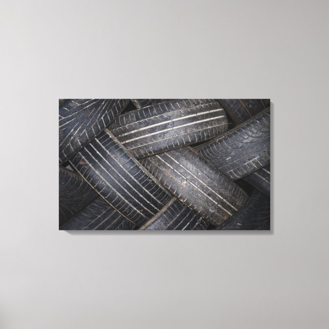 Old Tires for Recycling Canvas Print (Front)