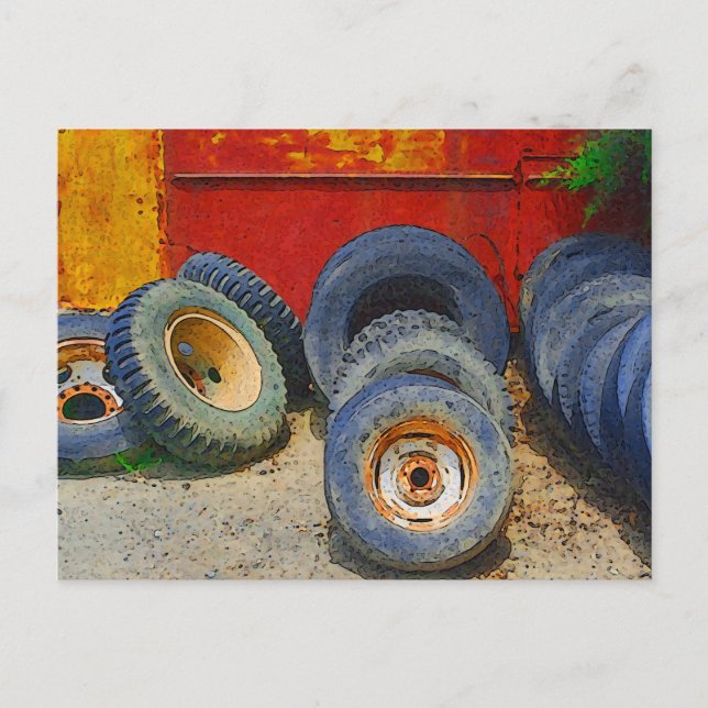 Old Tires Postcard (Front)