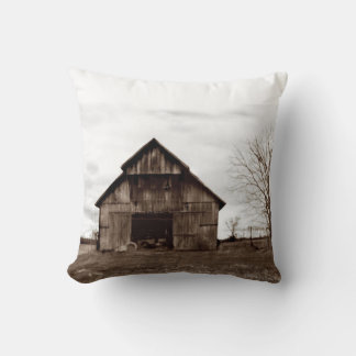 Old Tobacco Barn Throw Pillow
