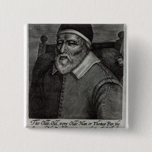 Old Tom Parr, 1635 2 Inch Square Button
