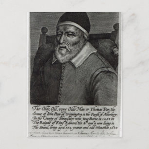 Old Tom Parr, 1635 Postcard