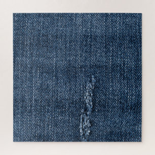 Old torn denim: jeans texture. jigsaw puzzle