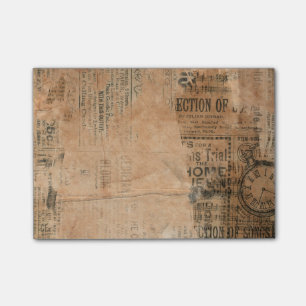 Old Torn Vintage Newspaper One Post-it Notes