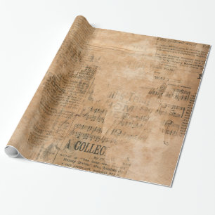 Old Torn Vintage Newspaper Two Wrapping Paper