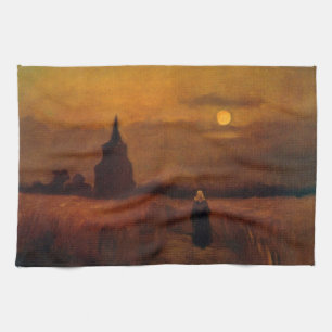Old Tower In The Fields by Vincent van Gogh Kitchen Towel