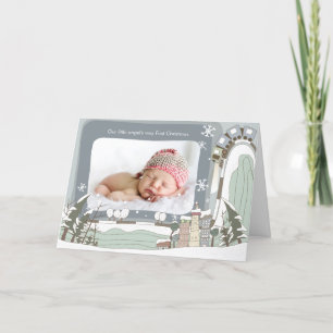 Old Town 1st Christmas Photo Greeting Card