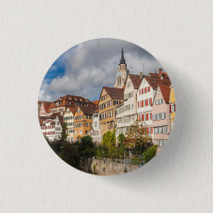 Old Town Buildings Germany 1 Inch Round Button