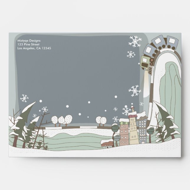 Old Town Christmas Holiday Envelope (Front)