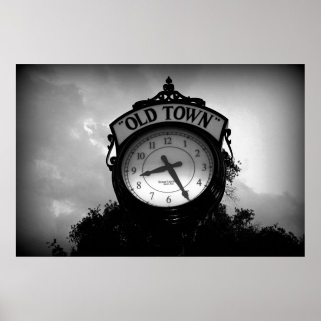 Old Town Clock Poster (Front)