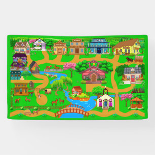 Old Town for Play 3x5 Banner