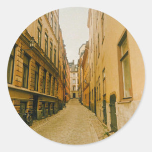 Old Town, Gamla Stan, Stockholm, Sweden Classic Round Sticker