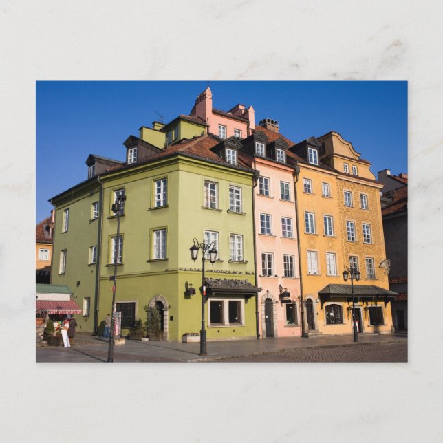 Old Town Houses inWarsaw Postcard (Front)