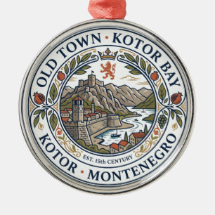 Old Town Kotor Montenegro Metal Ornament