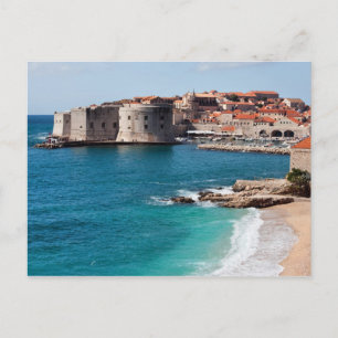 Old Town of Dubrovnik and Adriatic Sea Postcard