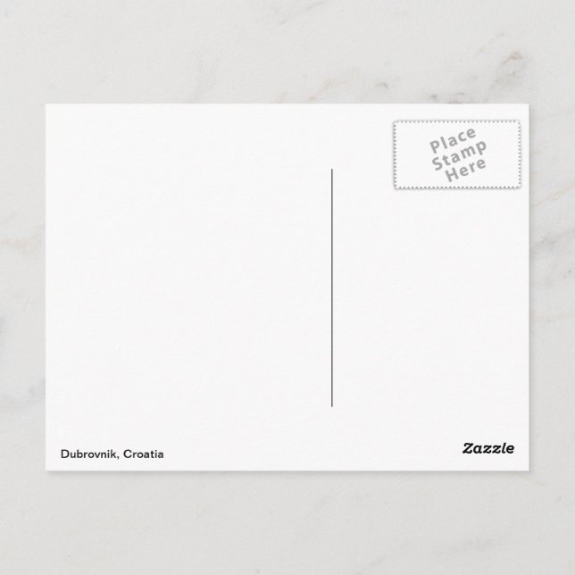 Old Town of Dubrovnik in Croatia Postcard (Back)