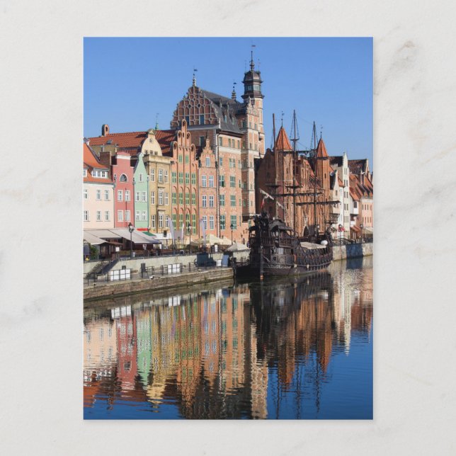Old Town of Gdansk in Poland Postcard (Front)
