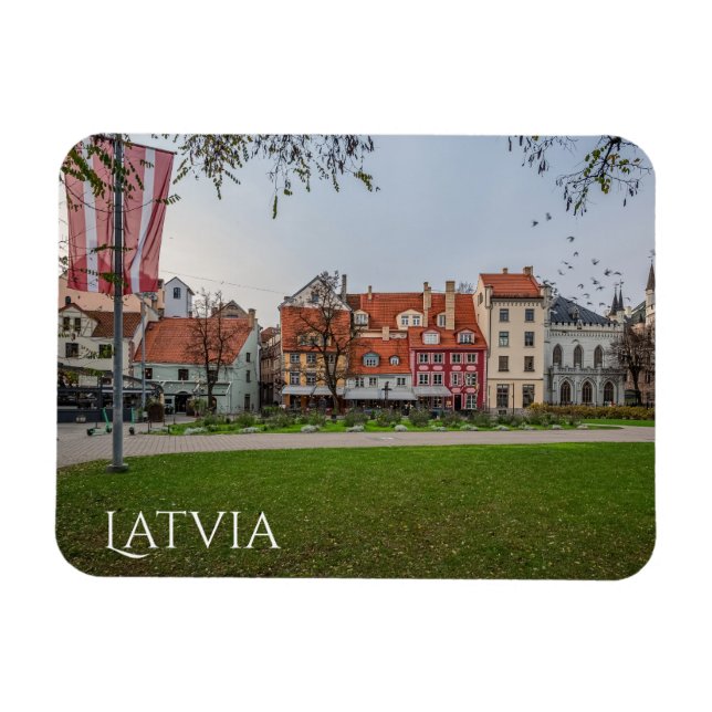 Old town of Riga in autumn Magnet (Horizontal)
