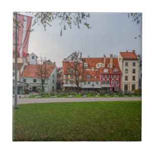 Old town of Riga in autumn Tile