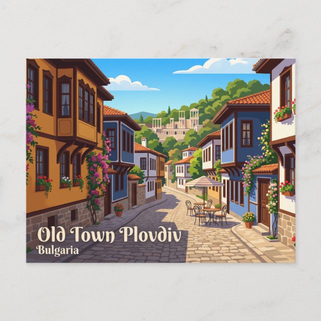 Old Town Plovdiv Bulgaria Postcard (Front)