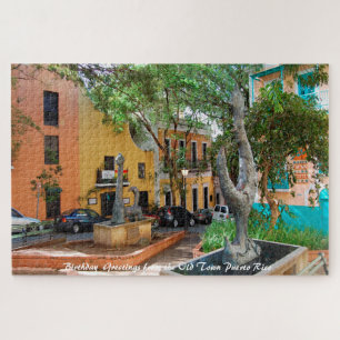 Old Town Puerto Rico. Christmas Greetings Jigsaw P Jigsaw Puzzle