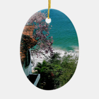 Old Town Puerto Vallarta Ceramic Ornament