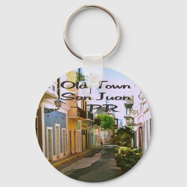 Old Town San Juan Puerto Rico Keychain (Front)