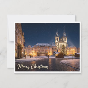 Old Town Square Prague Czech Republic Holiday Card