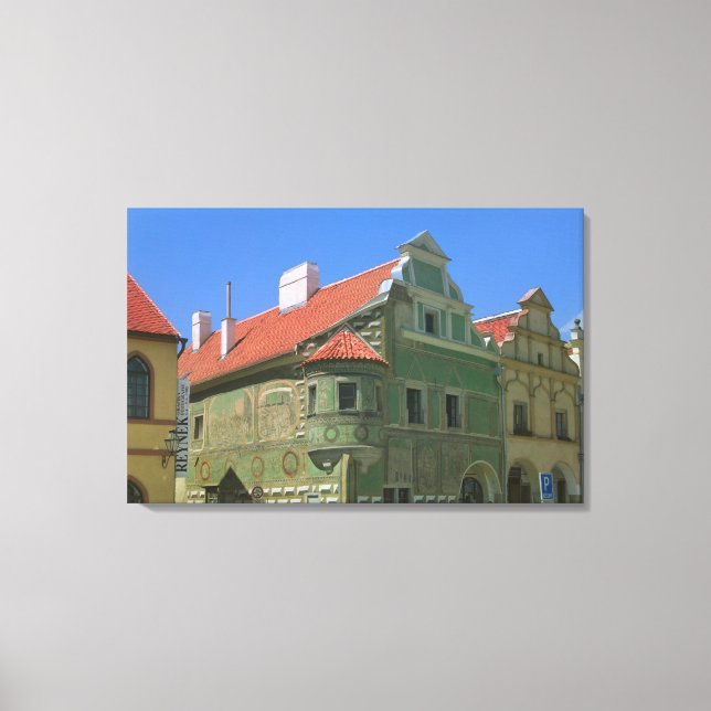 Old town square surrounded by 16th-century 2 canvas print (Front)