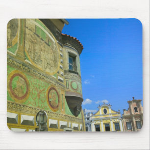 Old town square surrounded by 16th-century mouse pad