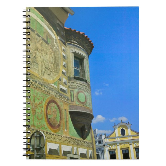 Old town square surrounded by 16th-century notebook (Front)