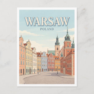 Old Town Square Warsaw Poland Postcard
