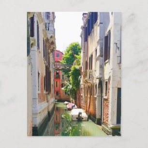 Old Town Venice Canal, romantic Italy scene Holiday Postcard